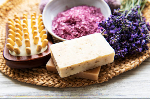 istock Natural organic SPA cosmetic with lavender. 1295761887