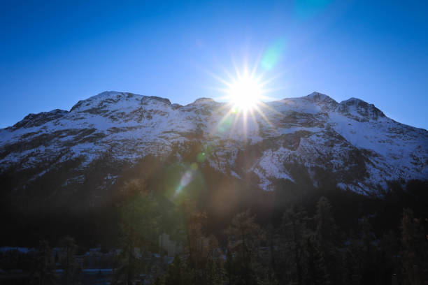 Sunlight as a star in the Swiss Alps