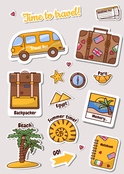 illustrations, cliparts, dessins animés et icônes de d’ñ ðð1/2ñðμñð1/2ðμñð° - suitcase travel luggage label