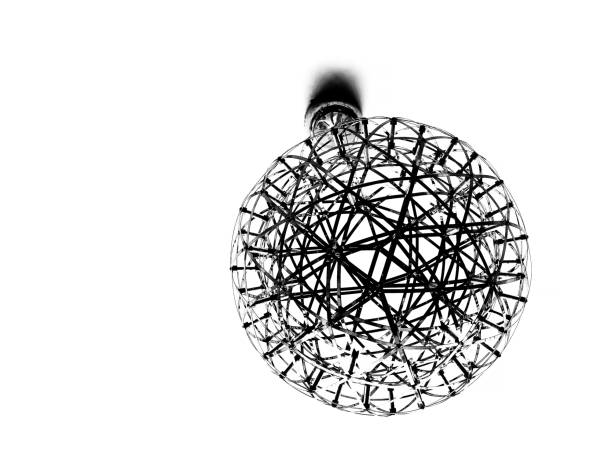 Modern design ceiling light isolated on white background.Lamps modern lighting.Decorative lamp hanging from the ceiling on white background.