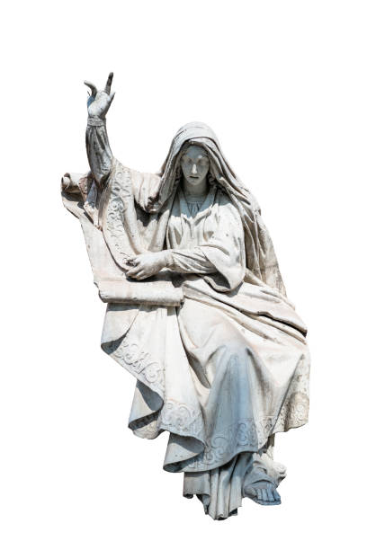 istock Statue of a young angel isolated on white 1295765855