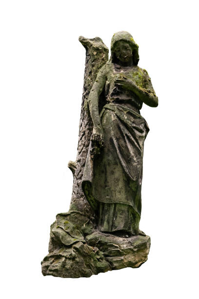 istock Statue of a young angel isolated on white 1295765931