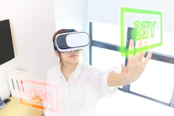 istock girl using the virtual reality glasses 1295767371