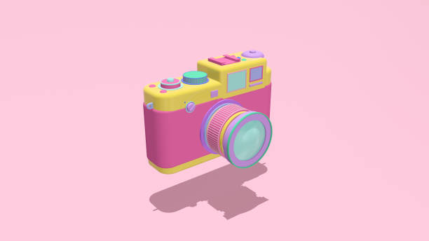 istock 3d render illustration of photo camera. 1295770521