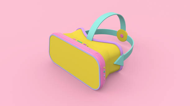 istock 3d render illustration of  virtual reality helmet. 1295770529