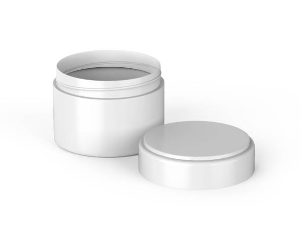 istock Cosmetic cream jar mockup template on isolated white background, ready for design presentation, 3d illustration 1295773822