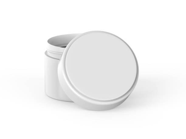 istock Cosmetic cream jar mockup template on isolated white background, ready for design presentation, 3d illustration 1295773823