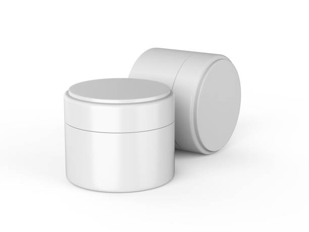 istock Cosmetic cream jar mockup template on isolated white background, ready for design presentation, 3d illustration 1295773833