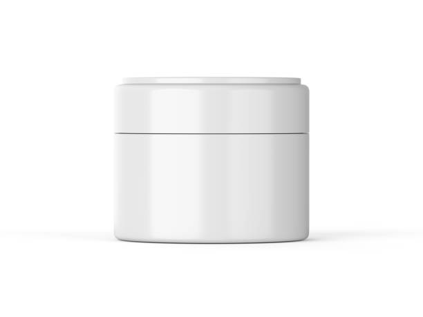 istock Cosmetic cream jar mockup template on isolated white background, ready for design presentation, 3d illustration 1295773840