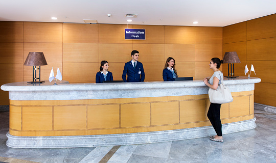 Hospital and Hotel reception desk