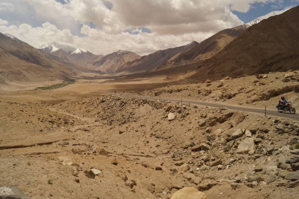 istock Sandy and rocky terrain valley in dry mountains 1295777227