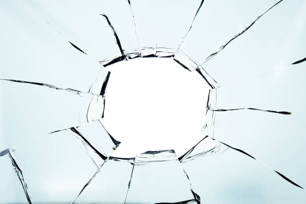 istock Broken glass on white background , photo hi resolution texture decoration backdrop object design 1295780232