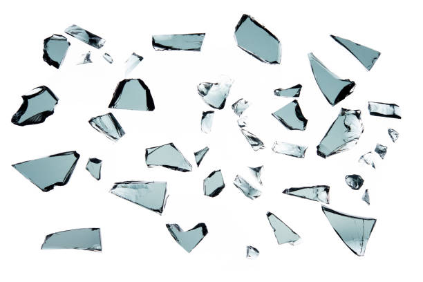 istock Broken glass on white background , photo hi resolution texture decoration backdrop object design 1295780336