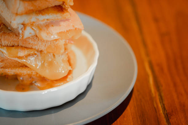 istock Grilled cheese and bacon sandwich. Selective focus 1295780832