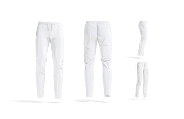 istock Blank white sport pants mock up, different views 1295783275