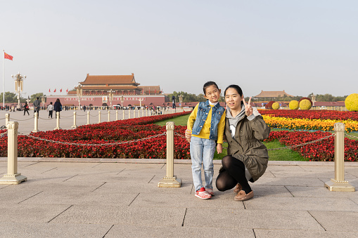 Little girl at Tiananmen Square in Beijing