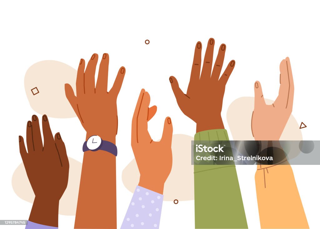 Raised Hands Stock Illustration - Download Image Now - Hand, Hand Raised, Multiracial Group - iStock Raised Hands Stock Illustration - Download Image Now - Hand, Hand Raised, Multiracial Group - iStock