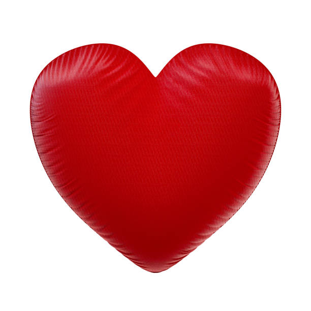 istock Red heart made of rough cloth 1295786111