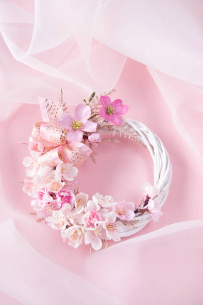 sakura and dogwood wreath.