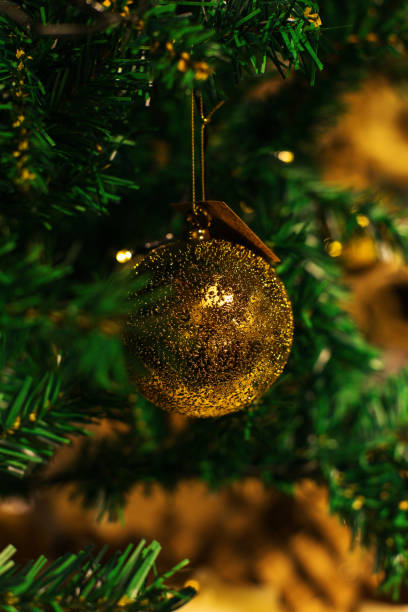 istock Christmas tree with balls in the shopping mall, store 1295787971