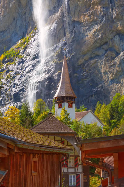 istock Lauterbrunnen waterfall, Staubbach, Switzerland 1295787977