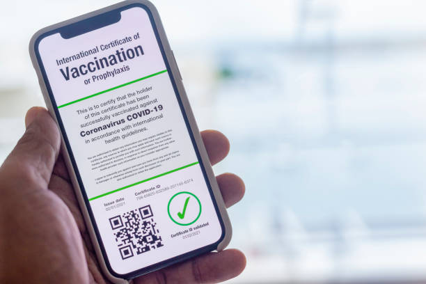 istock Digital International Certificate of Covid-19 Vaccination. 1295795713