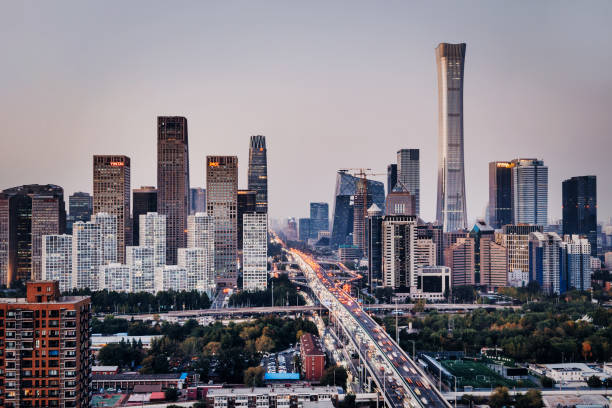 istock Beijing skyline at sunset Beijing, China 1295799943