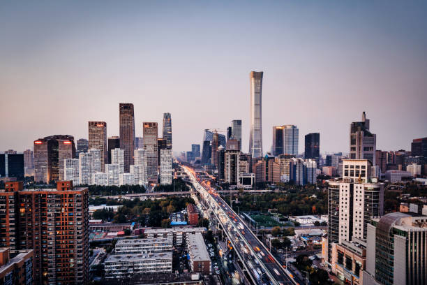 istock Beijing skyline at sunset Beijing, China 1295800010