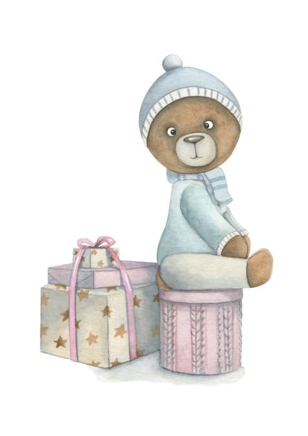 детские коричневый медведь дети иллюстрации - naughty nurse stock illustrations