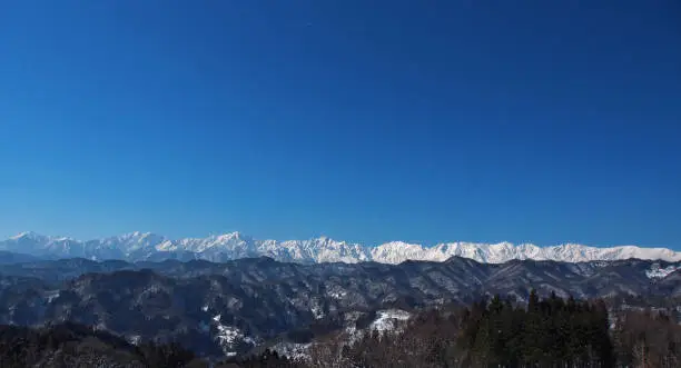 Japan mountain range , shining white
(from Nagano,Ogawa Village)