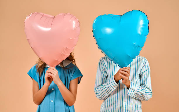 istock Children on Valentine's Day. 1295801258