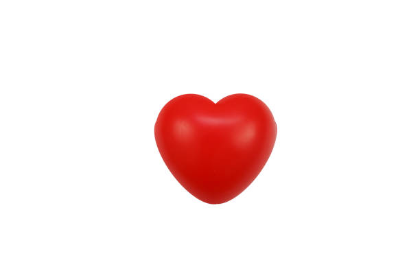 istock The red heart ball for valentines day isolated on white background. 1295801413
