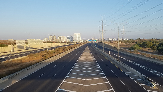Empty roads on yom kipur in Israel