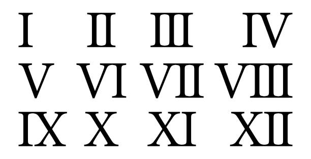 白い背景に分離されたローマ数字のセット。からの番号。 - abstract learning education ancient点のイラスト素材／クリップアート素材／マンガ素材／アイコン素材