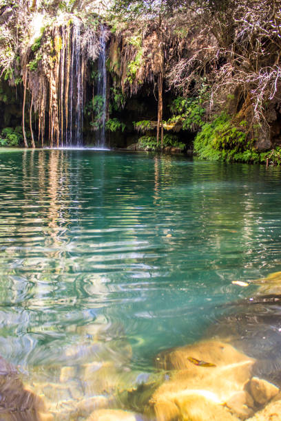 istock A small Tufa waterfall, in the Kadishi river 1295809751