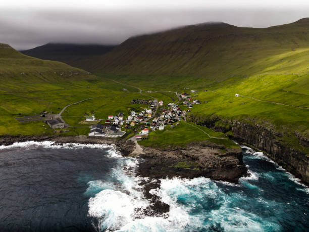 istock Gjogv faroe island city 1295813354