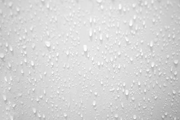 istock Blurred many water droplets on a white wall in a restroom area for background backdrop 1295815374