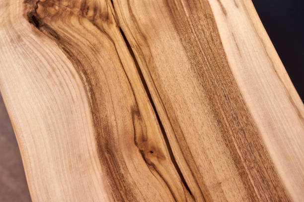 istock Texture of a wooden table with epoxy resin. 1295819517