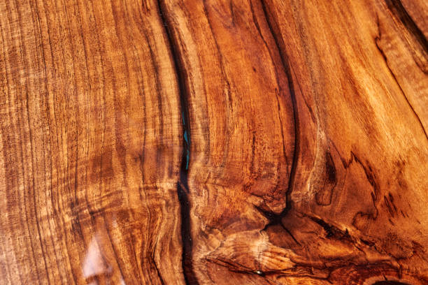 istock Texture of a wooden table with epoxy resin. 1295819526