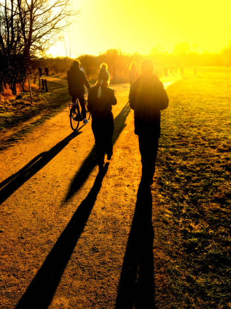 Group of people in public park in Istanbul, Turkey