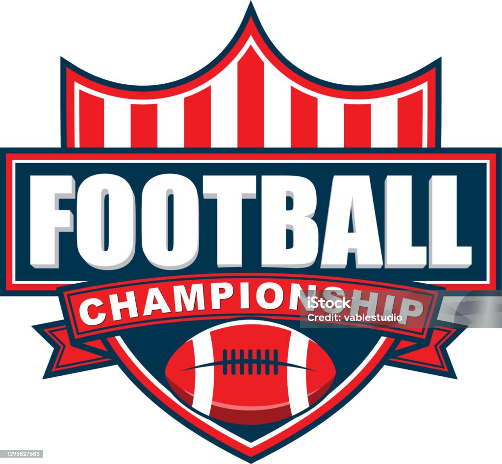 American Football Championship Logo Stock Illustration - Download Image Now  - American Football - Ball, American Football - Sport, American Football  League - iStock