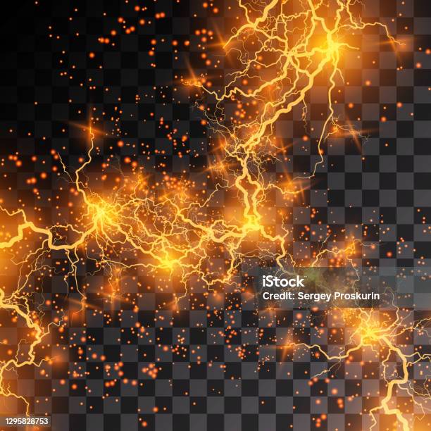 Lightning Explode Lightning Lightning Lightning Collision Powerful Electrical Explosion ...