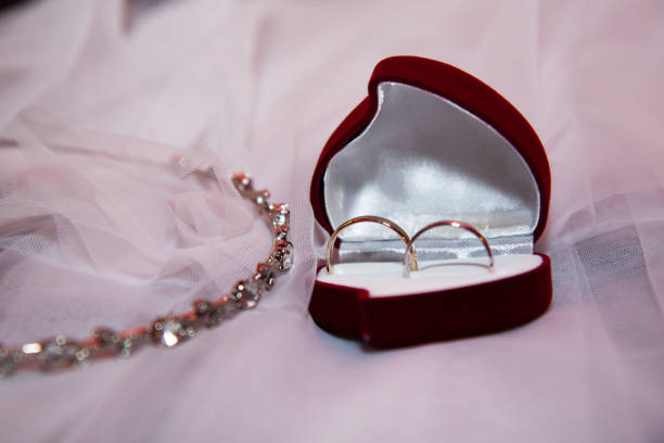 Wedding rings and hoop on a white veil Wedding rings and hoop on a white veil. Prague. hoops wedding stock pictures, royalty-free photos & images