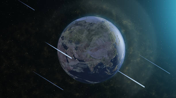 istock Meteor Shower and Earth 1295829495