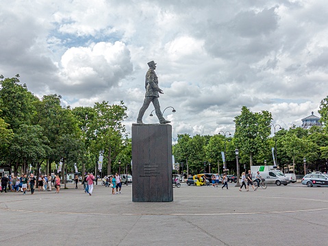 Paris, France - June 12, 2015:  memorial of Charles de Gaulle  in Paris. He was a French general and the first president from 1959 to 1969