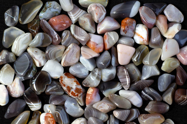 istock Natural Agate, various types and color, gems mineral collection as nice natural background 1295830579