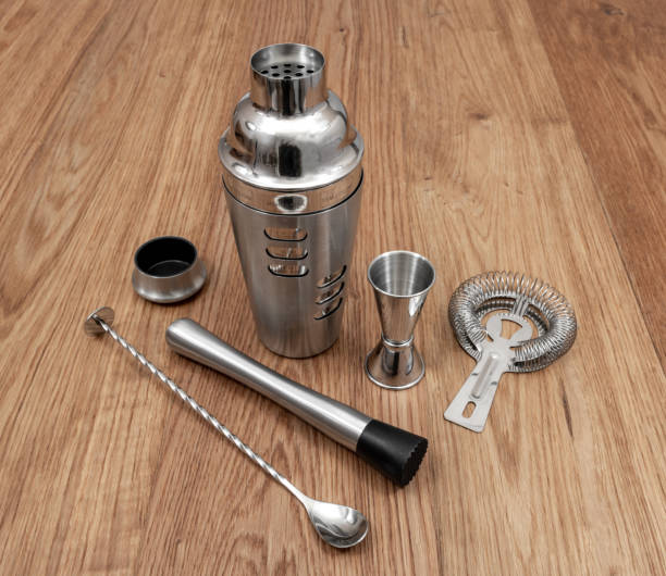 istock Cocktail shaker with recipes on side 1295830610