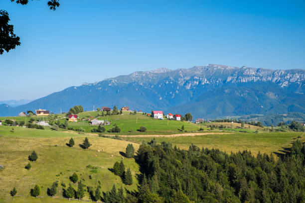 istock Rural summer landscape and rocky mountain 1295836021