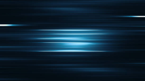 istock Light streak, fast speed motion, neon glowing light, blurred lines, abstract background, 3d rendering 1295840227