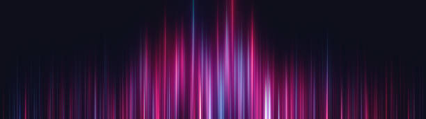 istock Light streak, fast speed motion, neon glowing light, blurred lines, abstract background, 3d rendering 1295840245
